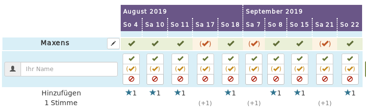 Vorschau Terminfindung vom DFN